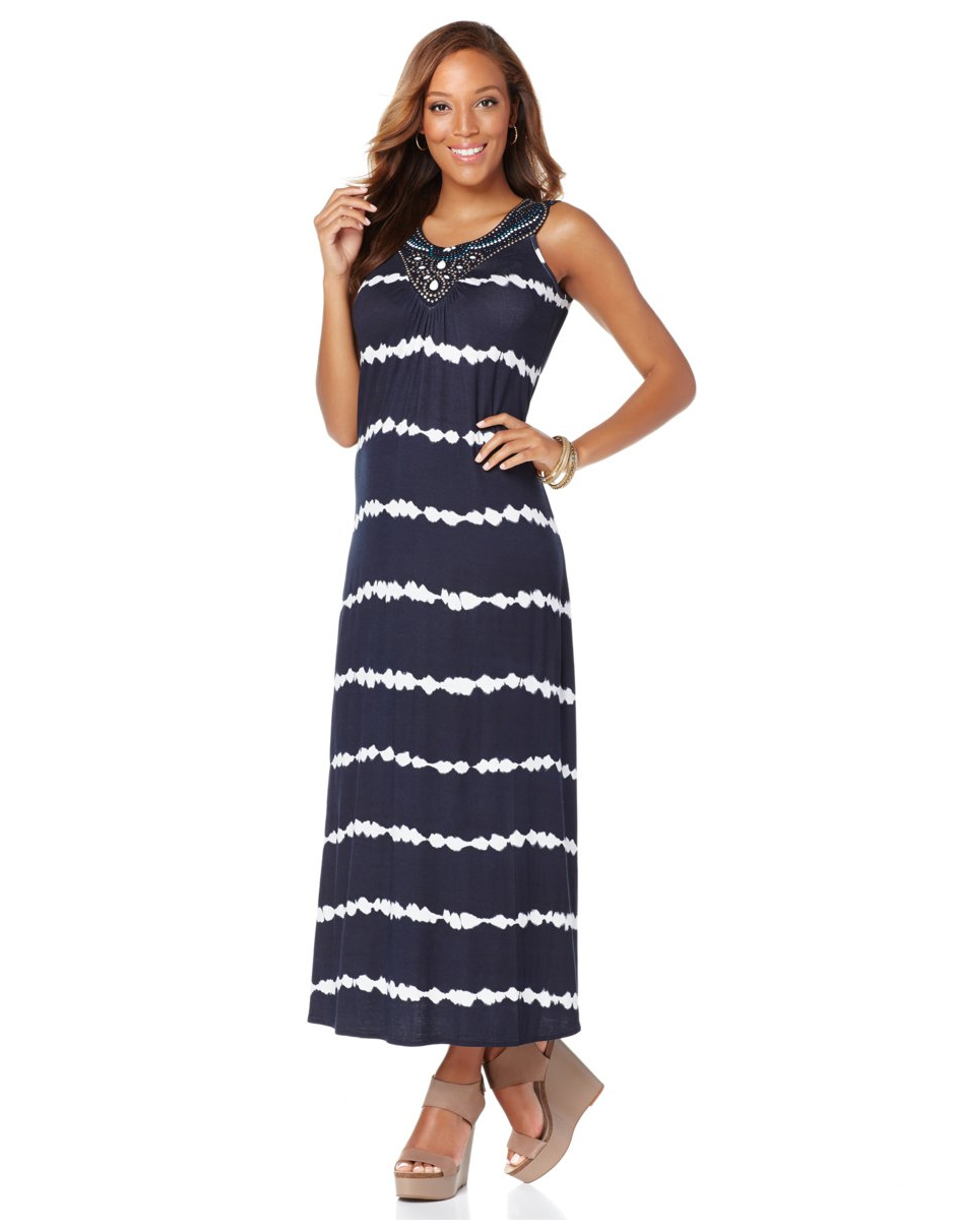 dress navy hsn Diane Gilman